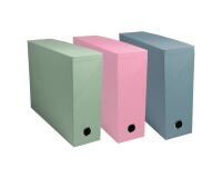 Boîte de classement carton toilé Autentik Exacompta dos 9 cm assorties