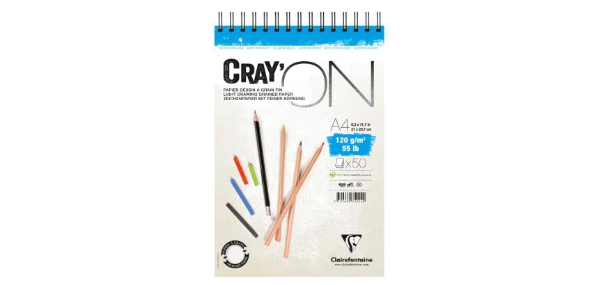 Cray'ON bloc spiralé 50F A4 120g