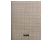 Cahier piqué 8000 POLYPRO 24x32 cm 96 pages petits carreaux 90 g - Gris