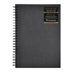 Goldline carnet spiralé 64F A4 140g F - Noir