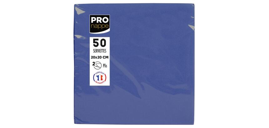 Pack of 50 micro-embossed 2-ply cotton cocktail napkins - 20x20 cm