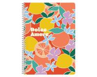 Dolce Amore, Cahier reliure intégrale A4 21x29,7 cm, 148 pages, ligné et marge, ass.