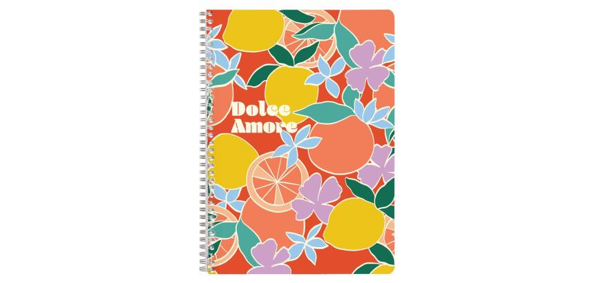 Dolce Amore, Cahier reliure intégrale A4 21x29,7 cm, 148 pages, ligné et marge, ass.