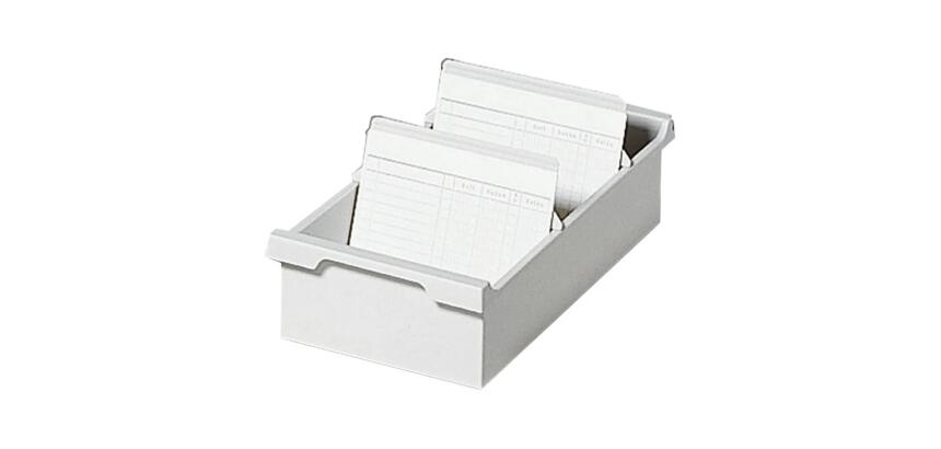 Bac à fiches DIN A4 - Gris lumière