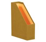 Rhodiarama porte-revues simili cuir italien 10x25x31 cm - Or
