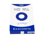 Estuche Exacompta de 100 fichas Exacompta de cartulina Bristol - liso sin taladro 125x200mm - Blanco