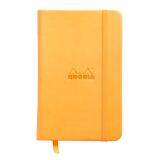 Webnotebook 9x14 cm 192 pages ligné papier ivoire 90g fermeture élastique - Orange
