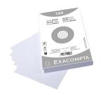 Confezione 100 cartoncini bristol sotto film bianco a quadretti non perforati 125x200mm - Bianco