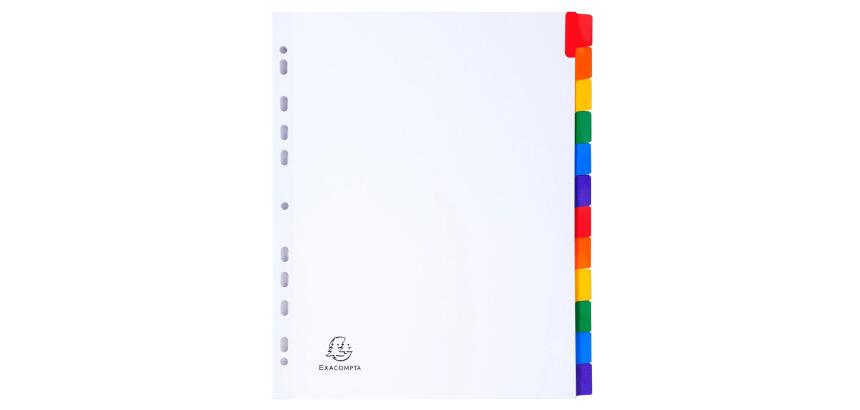 Separadores Separadores neutros con pestañas reforzados - Blanco - Blanco