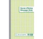Carnet d'ordres 21x13,5cm 50 feuillets double autocopiant Billingue