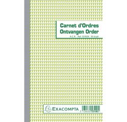 Carnet d'ordres 21x13,5cm 50 feuillets double autocopiant Billingue