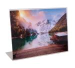 Slanted sign holder horizontal A4 clear - Crystal