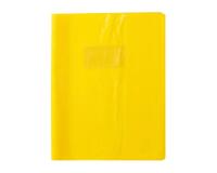 Protège-cahiers grain madras avec rabats marque-pages PVC 22/100ème 17x22 cm
