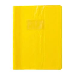 Protège-cahiers grain madras avec rabats marque-pages PVC 22/100ème 17x22 cm