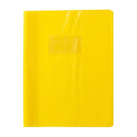 Protège-cahiers grain madras avec rabats marque-pages PVC 22/100ème 17x22 cm