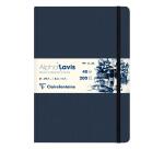 Alpha Lavis carnet cousu 40F A4 300g - Bleu
