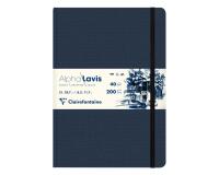 Alpha Lavis carnet cousu 40F A4 300g - Bleu