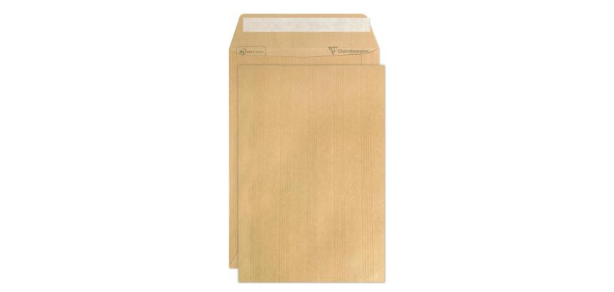 Boite de 250 Pochettes Kraft Adour Brun B5-176x250mm - Auto-Adhésives - 90g/m2 - Brun