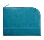 Rhodiarama pochette zippée en simili cuir - taille L (21x28 cm) - Paon