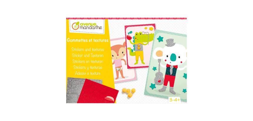 Boîte créative, Gommettes et textures - Multicolore