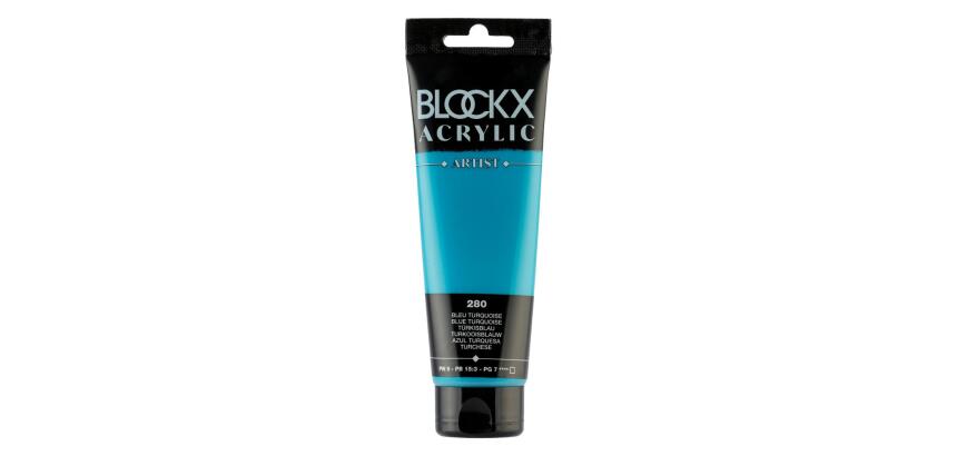 Peinture acrylique fine tube 120ml - Bleu turquoise