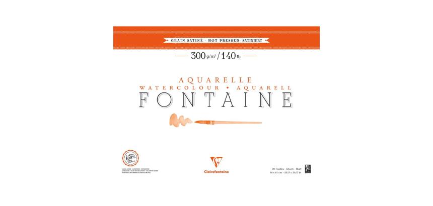 Fontaine bloc collé 4 côtés 20F 46x61cm 300g grain satiné