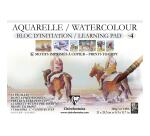 Aquarelle Prédessiné bloc collé 12F A4 300g