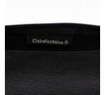 CUIR NOIR VIEILLI Trousse ronde Ø5,5x22 cm. - Noir