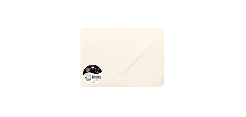 BLANC NATUREL, Paquet de 20 enveloppes Pollen 162x229mm 120g/m2 - Blanc naturel
