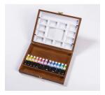 Coffret acajou + 13 tubes + 2 palettes - Sél. Classique