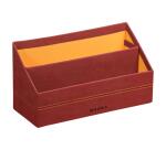 Rhodiarama porte-courrier simili cuir italien 25x10x14 cm - Nacarat