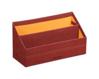 Rhodiarama porte-courrier simili cuir italien 25x10x14 cm - Nacarat
