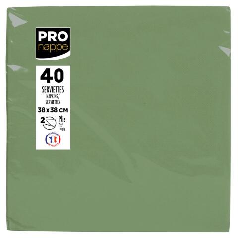 Servilletas 38x38 cm - Verde oliva