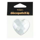 Sachet 1 coeur 4,5cm - blanc - Blanc