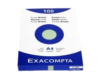 Étui de 100 fiches - bristol uni non perforé 210x297mm - Vert