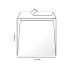 Doos met 200 Pollen enveloppen 165x165 mm 120 g/m2 met zelfklevende strip. - Kraft