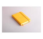 Rhodiarama carnet rembordé rigide 9x14 cm 192 pages uni papier ivoire 90g fermeture élastique - Jonquille