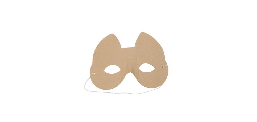Masque enfant chat 4,5x13x11cm - Kraft