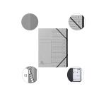 Trieur agrafé avec élastiques intérieur noir 12 compartiments - A4