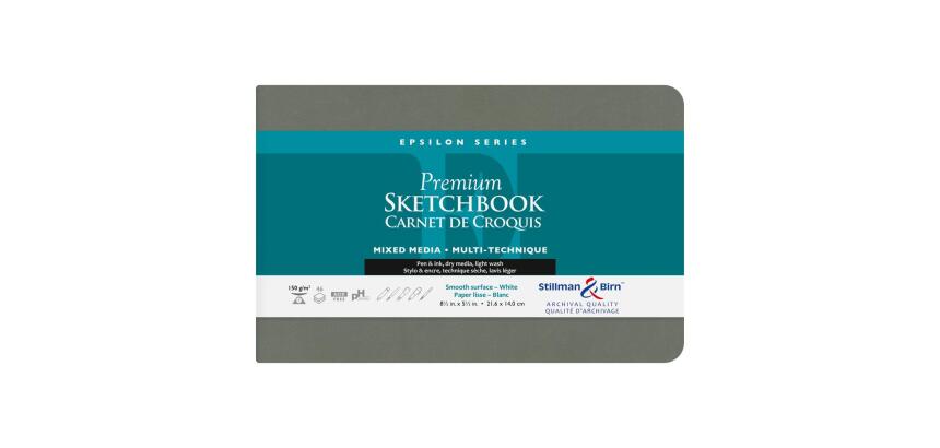 Epsilon Series carnet souple 46F 14x21,6cm 150g - Blanc