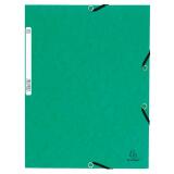 3-flap folder with elastic straps 355 gsm hard glazed mottled pressboard - A4 size