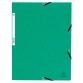 3-flap folder with elastic straps 355 gsm hard glazed mottled pressboard - A4 size