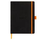 Rhodiarama Meeting A5+ 160 pages microperforé papier blanc 90g avec élastique + p-stylo - Noir