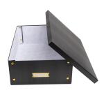 Cajas de almacenamiento NeoDeco - 35x51,5x16 cm, A3+ - Negro