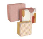 Terracotta, Set de 3 boîtes gigognes carrées 25x25x12 cm, 20x20x11cm, et 16x16x10 cm