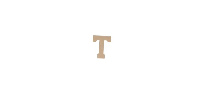 Lettre T kraft 20cm - Kraft