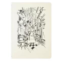 Cahier A5 ligné - Passage des Panoramas - 32 pages - Noir - New - Noir