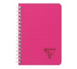 Carnet reliure intégrale Linicolor FRESH 9,5x14cm 100 pages petits carreaux couverture plastique polypropyène rainuré Couleur aléatoire - Assortis