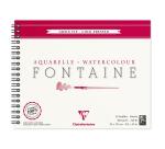 Fontaine album spiralé 12F 24x30cm 300g grain fin