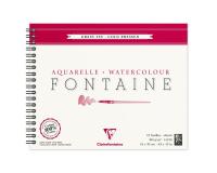 Fontaine album spiralé 12F 24x30cm 300g grain fin
